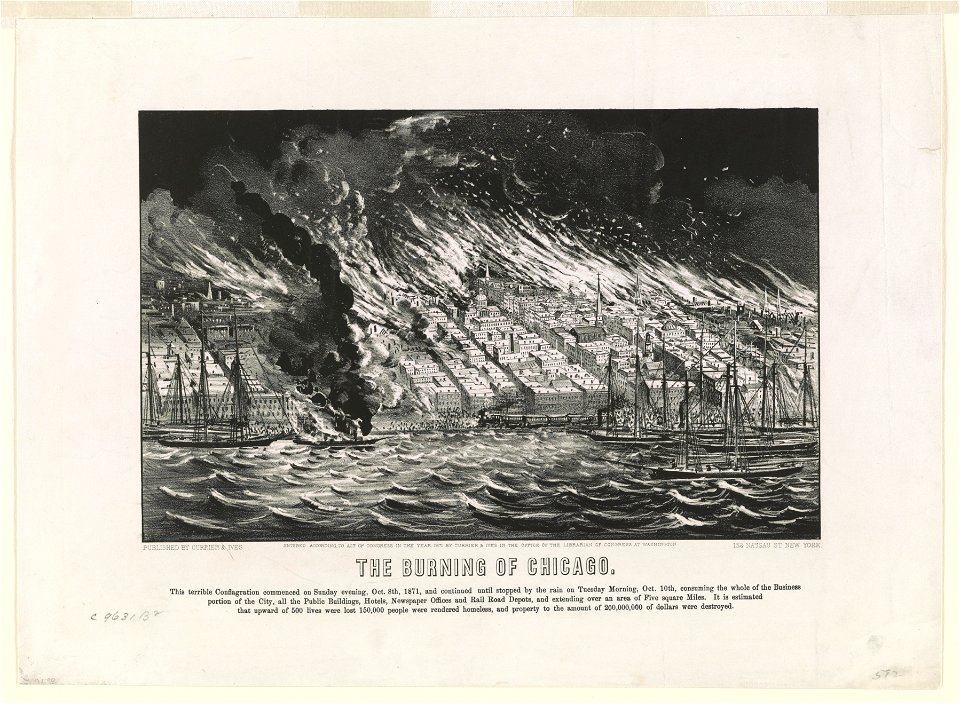 The burning of Chicago LCCN90714099