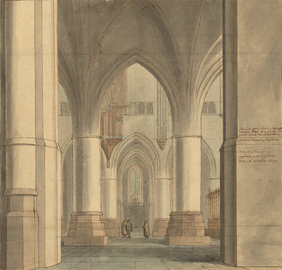 The Choir and North Ambulatory of the Church of Saint Bavo, Haarlem, 88.GC.131, 1634