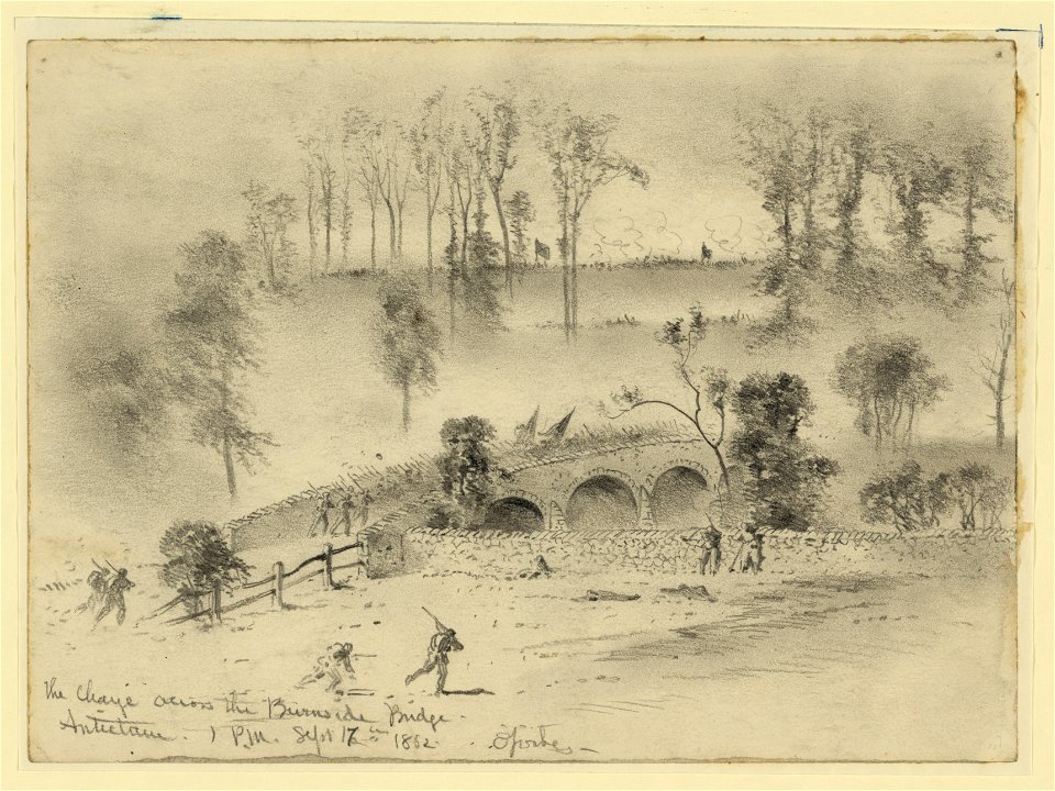 The charge across the Burnside Bridge-Antietam - E. Forbes. LCCN2004661909