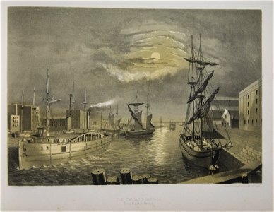 The Chicago Harbor from Rust St. Bridge (NBY 1749)