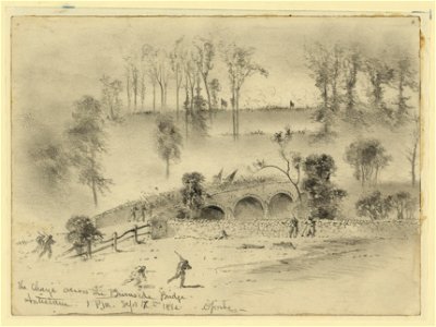 The charge across the Burnside Bridge-Antietam - E. Forbes. LCCN2004661909