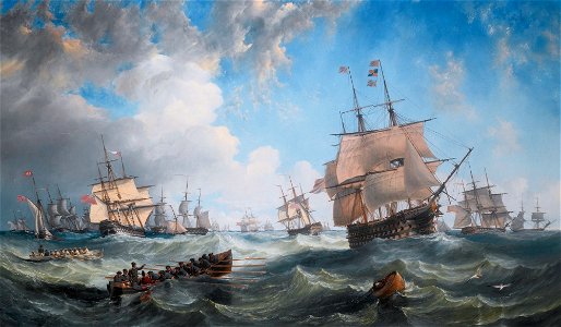 The Channel fleet in heavy weather, by John Wilson Carmichael