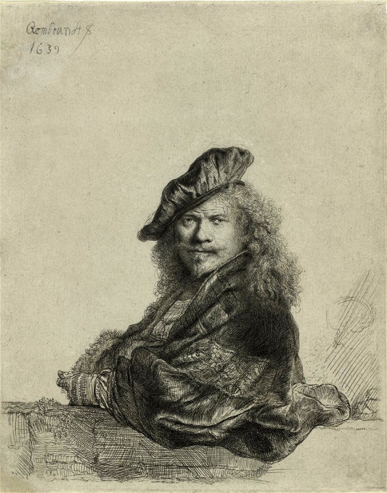 Self portrait leaning on si 373x470