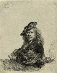 Self portrait leaning on si 373x470