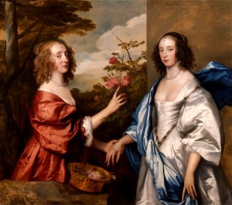 The Cheeke Sisters by Van Dyck. Free illustration for personal and commercial use.
