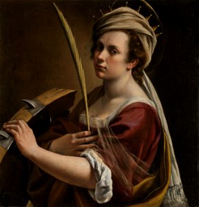 Self-Portrait as Saint Catherine of Alexandria (Gentileschi). Free illustration for personal and commercial use.