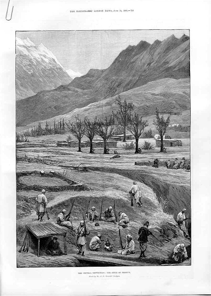 The Chitral Expedition, the Siege of Reshun - ILN 1895