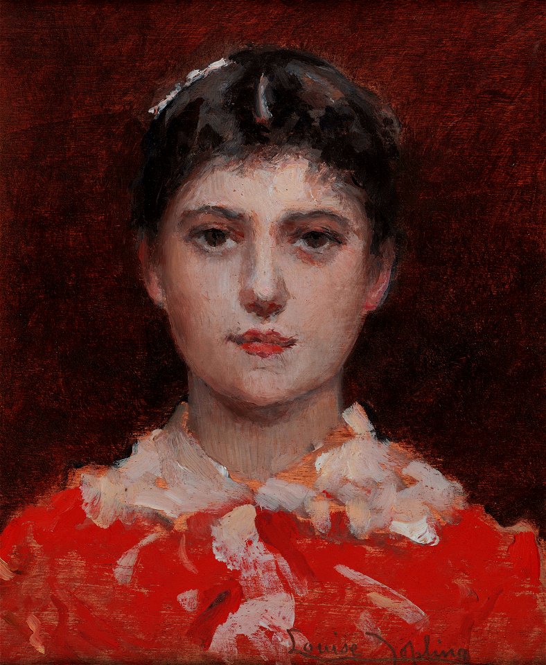 Self-portrait No 2 in Red, by Louise Jopling