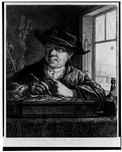 Self-portrait of the artist drawing by a window) - se ipse fecit aqua forti Petropol, 1758 LCCN2004665162