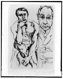 Self-portrait with male model) - Lovis Corinth LCCN2004665114