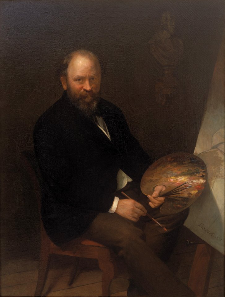 Lars Gustaf Sellstedt - Self Portrait of the Artist in his Studio - 1872-8 - Albright–Knox Art Gallery