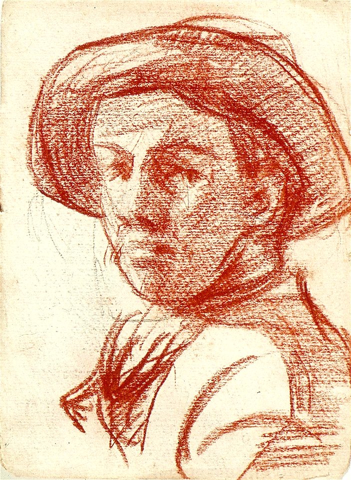 Self-Portrait with Hat by Theo van Doesburg Centraal Museum AB4267