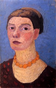 Self-portrait by Paula Modersohn-Becker. Free illustration for personal and commercial use.