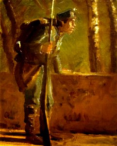 Sentry (Painting by Mednyánszky)