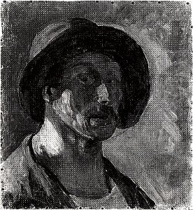 Self-Portrait with Hat by Theo van Doesburg private collection, the Netherlands