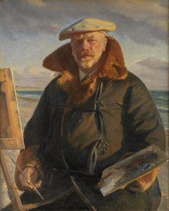 Selvportræt, 1902 - Michael Ancher. Free illustration for personal and commercial use.