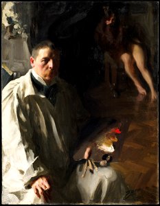 Self-portrait (Anders Zorn) - Nationalmuseum - 18513. Free illustration for personal and commercial use.
