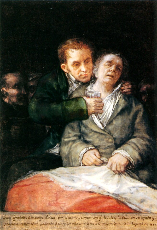 Self-portrait with Dr Arrieta by Francisco de Goya