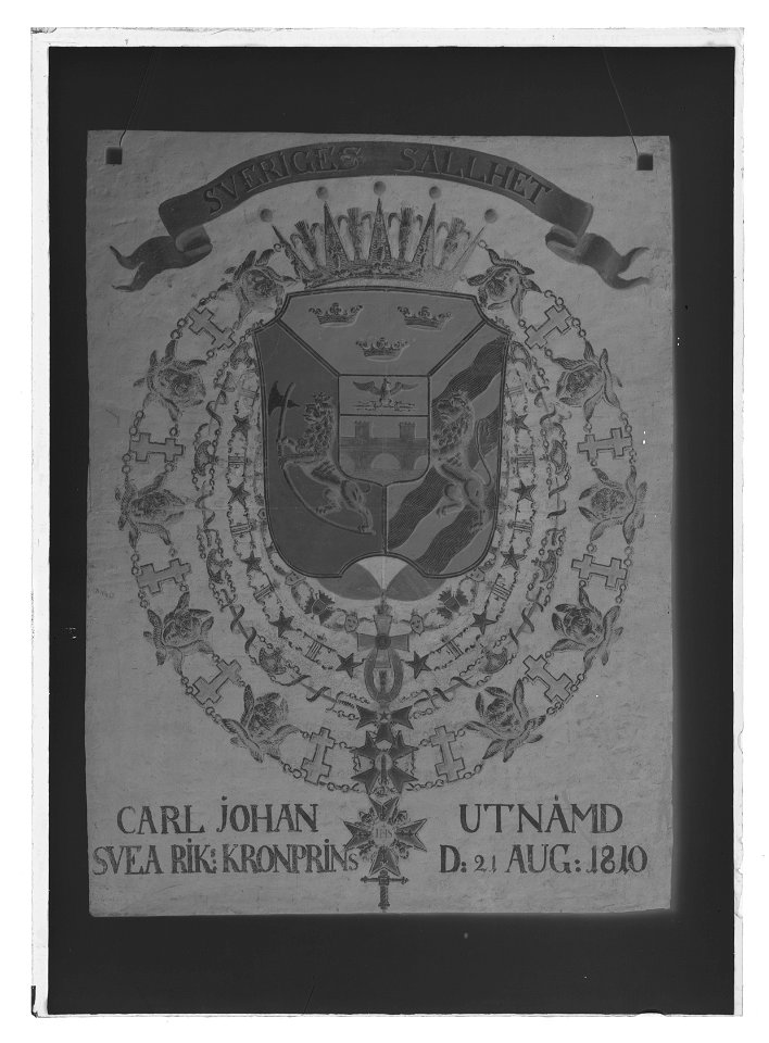 Serafimersköld Karl XIV Johan som kronprins - Livrustkammaren - 44010-negative