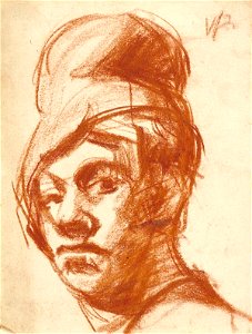 Self-Portrait with a Knitted Cap by Theo van Doesburg Centraal Museum AB4542