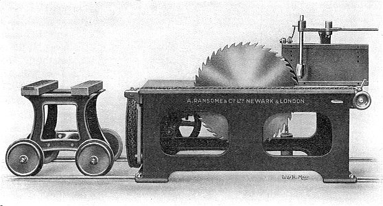 Self-acting sawbench (Carpentry and Joinery, 1925)