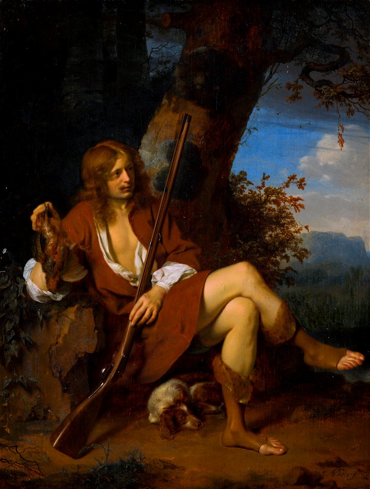 Selfportrait as hunter, by Arie de Vois
