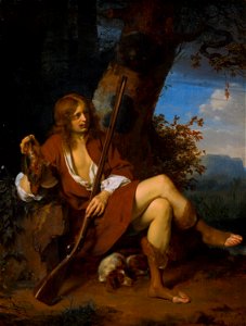 Selfportrait as hunter, by Arie de Vois