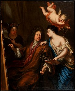 Selfportrait with Allegories (David Klöcker Ehrenstrahl) - Nationalmuseum - 17952