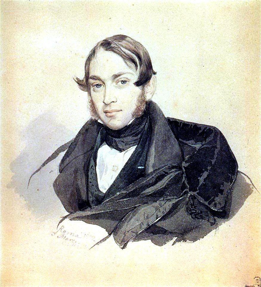 Sergey Sobolevskiy - portrait by Karl Brullov