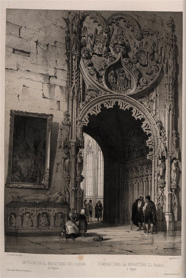 Sepulcro en el monasterio del Parral de Segovia, de Jenaro Pérez Villaamil