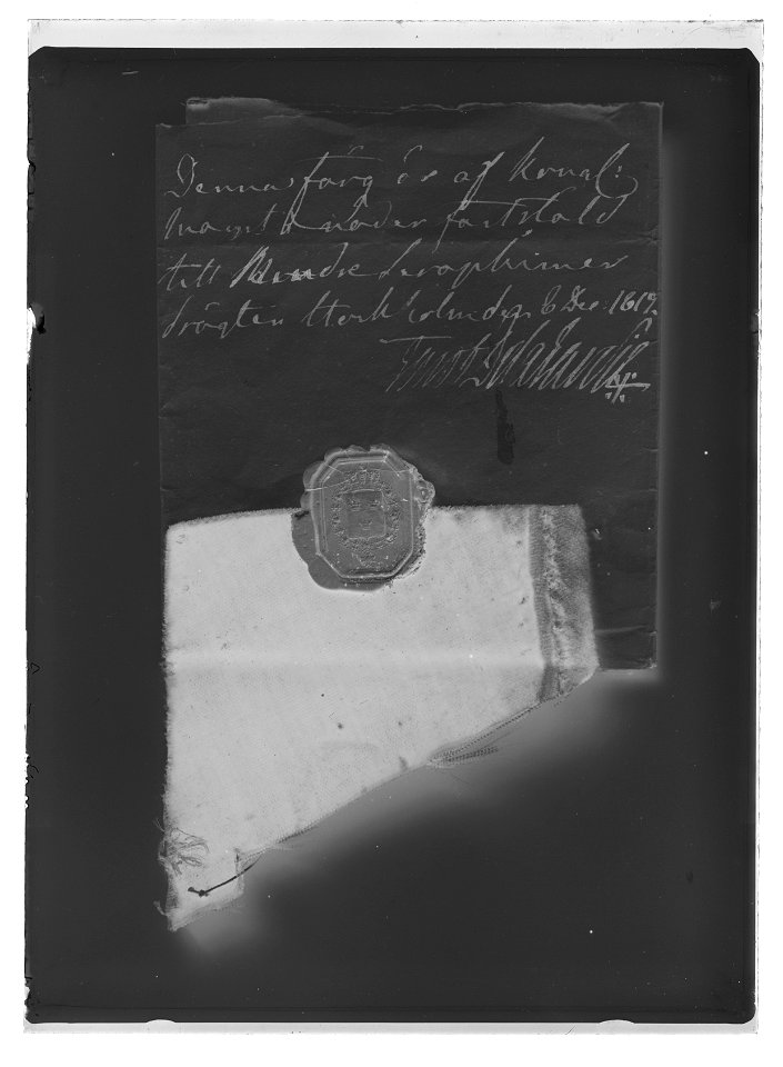 Serafimerdräkt tygprov - Livrustkammaren - 52091-negative
