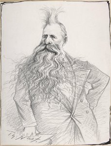 Senator Dolph of Oregon by Thomas Nast ca 1894. Free illustration for personal and commercial use.