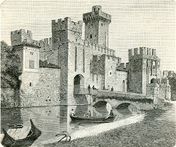 Sermione veduta del castello (xilografia)