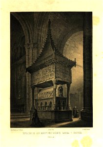 Sepulcro de los mártires Vicente, Sabina y Cristeta (Ávila) (1865) - Parcerisa, F. J.