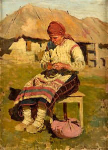 Sergei Arsenevich Vinogradov Russian peasant woman. Free illustration for personal and commercial use.