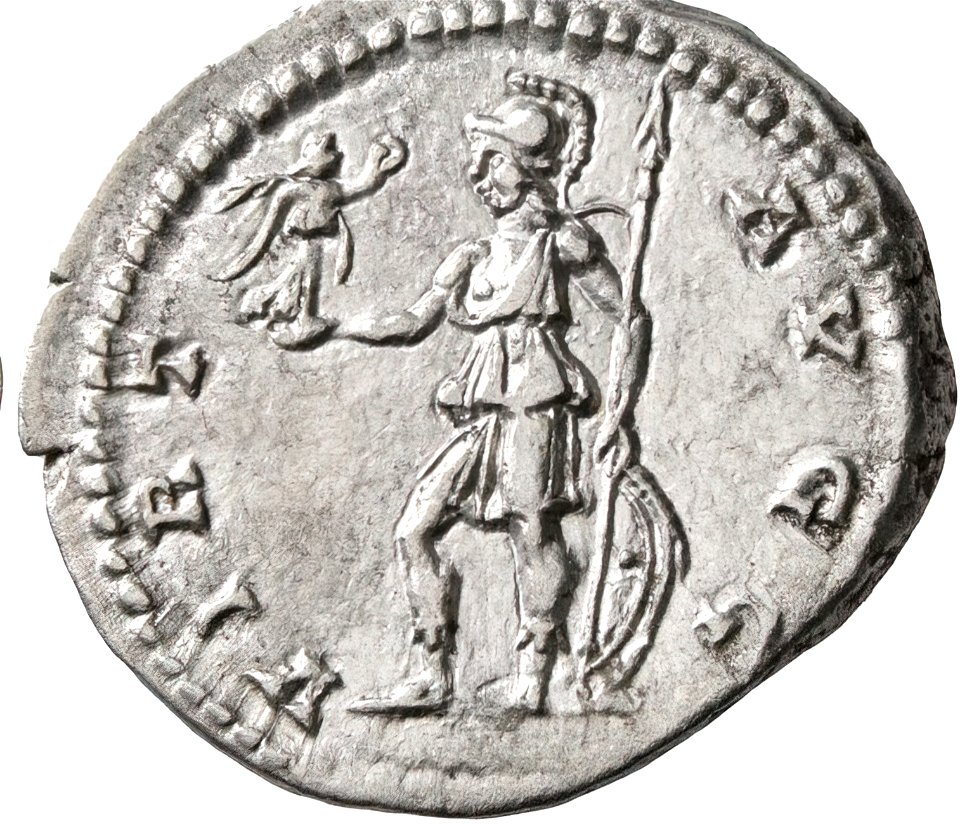 Septimius Severus, Denarius depicting Virtus, 193-211 CE