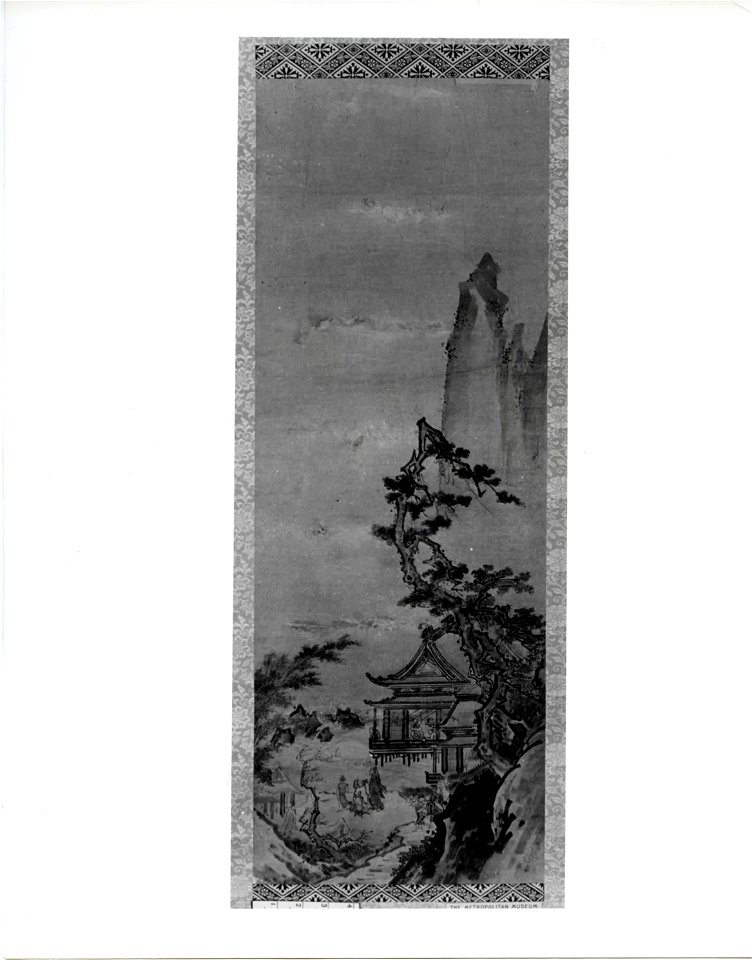 Sesshū Tōyō - Pavilion on Mountain Stream - 29.100.529 - Metropolitan Museum of Art