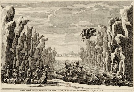 Set design Act3 of Andromède by P Corneille 1650 - Gallica 2010