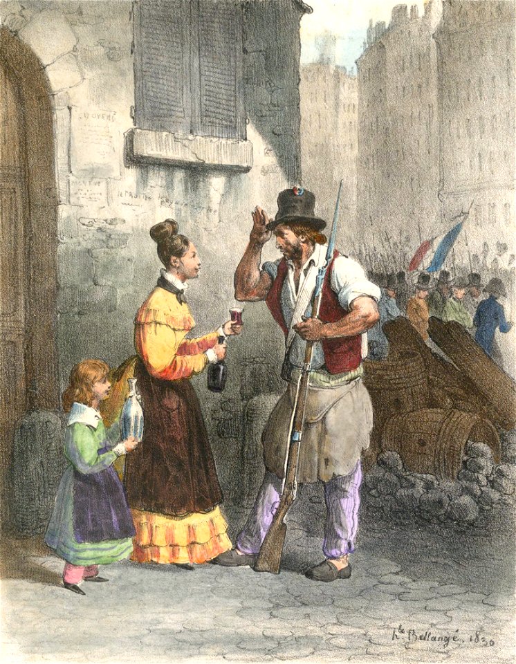 Seulement de l'eau rougie, la petite mère; 29 Juillet 1830