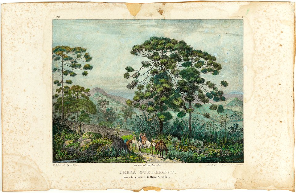 Serra Ouro-Branco. dans la province de Minas Geraës., da Coleção Brasiliana Iconográfica