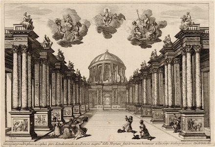 Set design Act5 of Andromède by P Corneille 1650 - Gallica