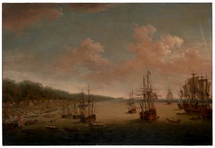 Dominic Serres the Elder - The Capture of Havana, 1762- the Landing, 7th June