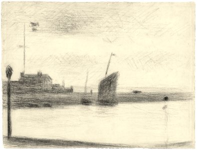 Seurat - UN SOIR, GRAVELINES, 1890, Hauke 696