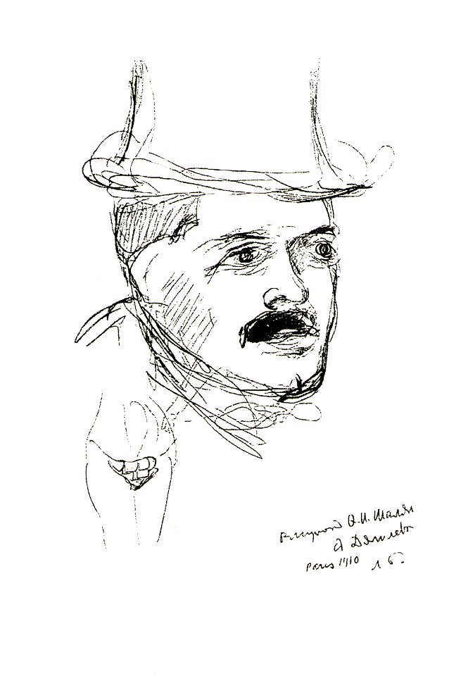 Sergei Diaghilev by Feodor Chaliapin 1910