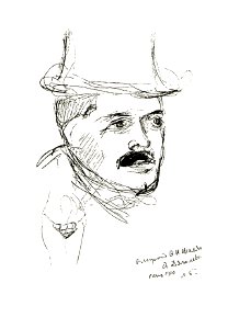 Sergei Diaghilev by Feodor Chaliapin 1910