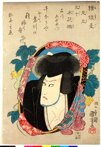 Series-E-kyodai mitate sanju bokuka sen 繪鏡臺見立三十木花撰(Sibling Pictures- Parody of Thirty Selected Trees and Flowers) (BM 2008,3037.12702)