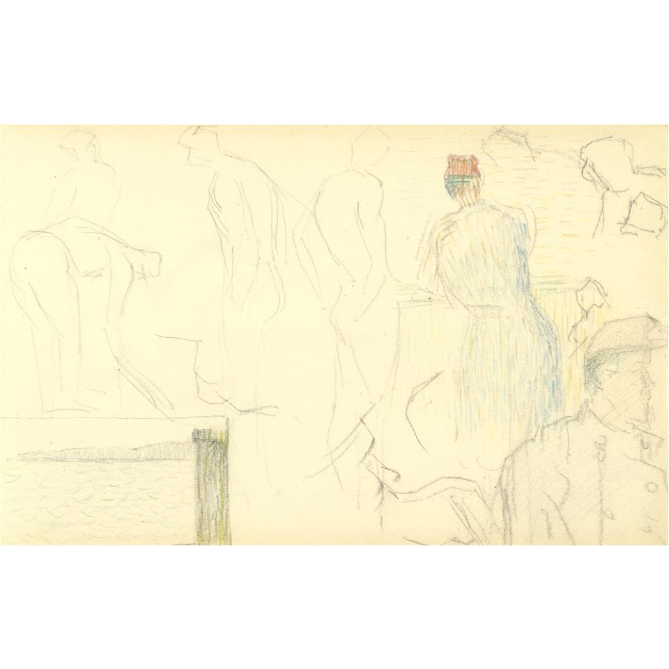 Seurat - SOLDATS, RADE DE BREST, 1880, Hauke 367