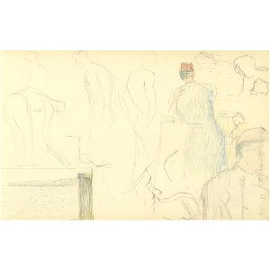 Seurat - SOLDATS, RADE DE BREST, 1880, Hauke 367