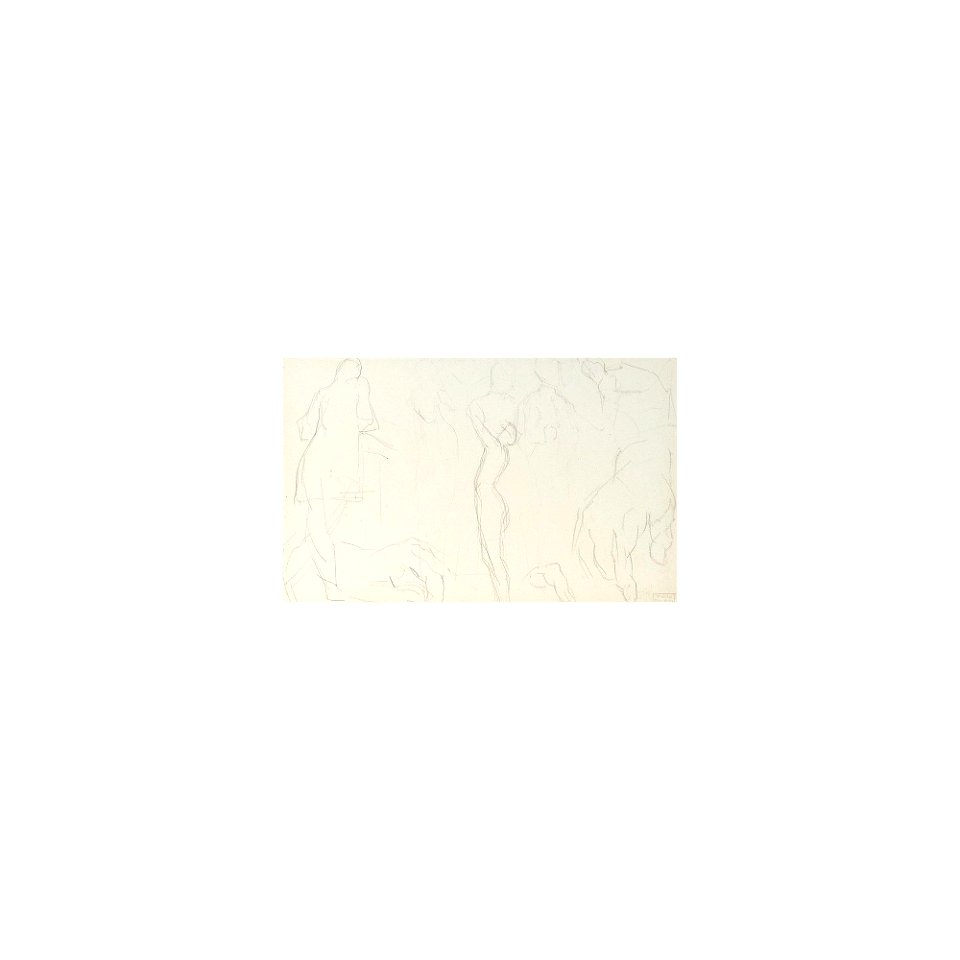 Seurat - PERSONNAGES DEBOUT, JAMBES CROISEES, ETUDES DE MAINS