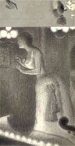 Seurat - Chanteuse de café concert; Tête de femme (upper margin), 1887-1888